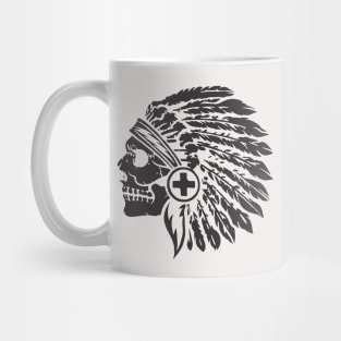 indian headdress and skull Mug